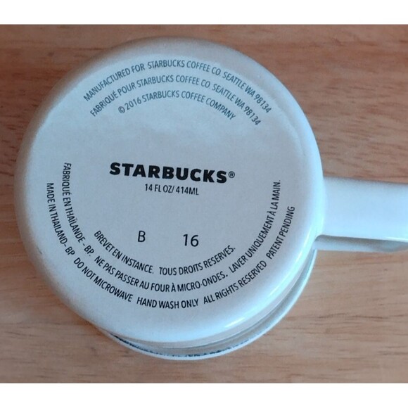 STARBUCKS Enamel Tin Mug Cup 14 oz. Coffee Tea Spices Mermaid - 2016 Collection - Picture 6 of 13